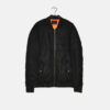 Black Coat Bomber Bershka MA-1 nero con fodera interna arancione