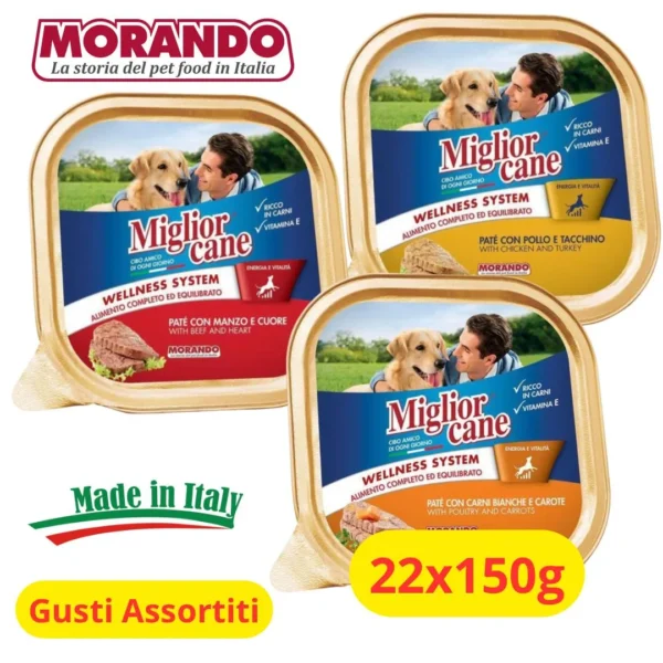 Miglior Cane Paté Vaschette Assortite - 22x150g